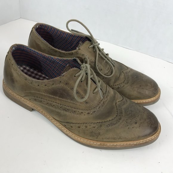 Ben Sherman Tan leather wing tip oxford US 9.5 EU 42.5